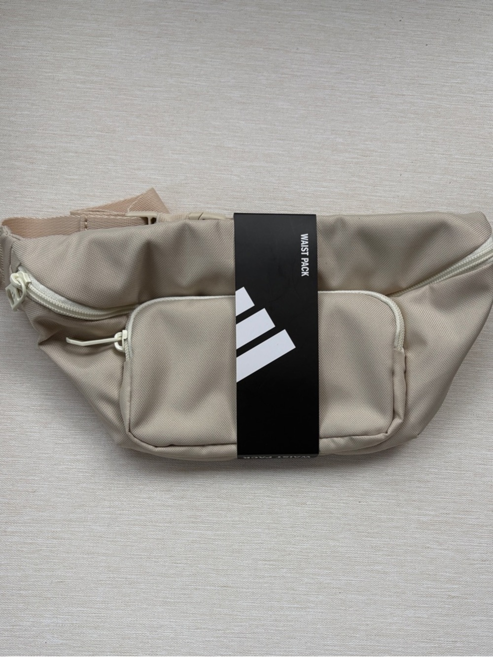 adidas Neutral Crystal Linen Beige/Off-Waist Pack- Unisex- Waist-Crossbody